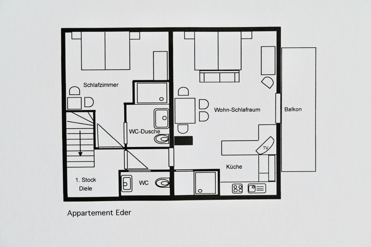 Appartement Eder Lahn Экстерьер фото